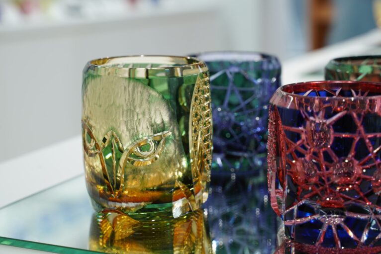 Edo Kiriko Cut Glass from Japan